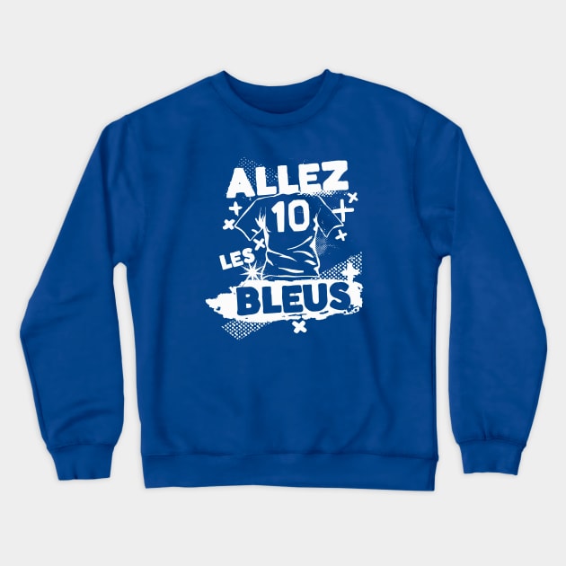 Vintage French Football // Retro Grunge France Soccer // Allez les Bleus Crewneck Sweatshirt by SLAG_Creative